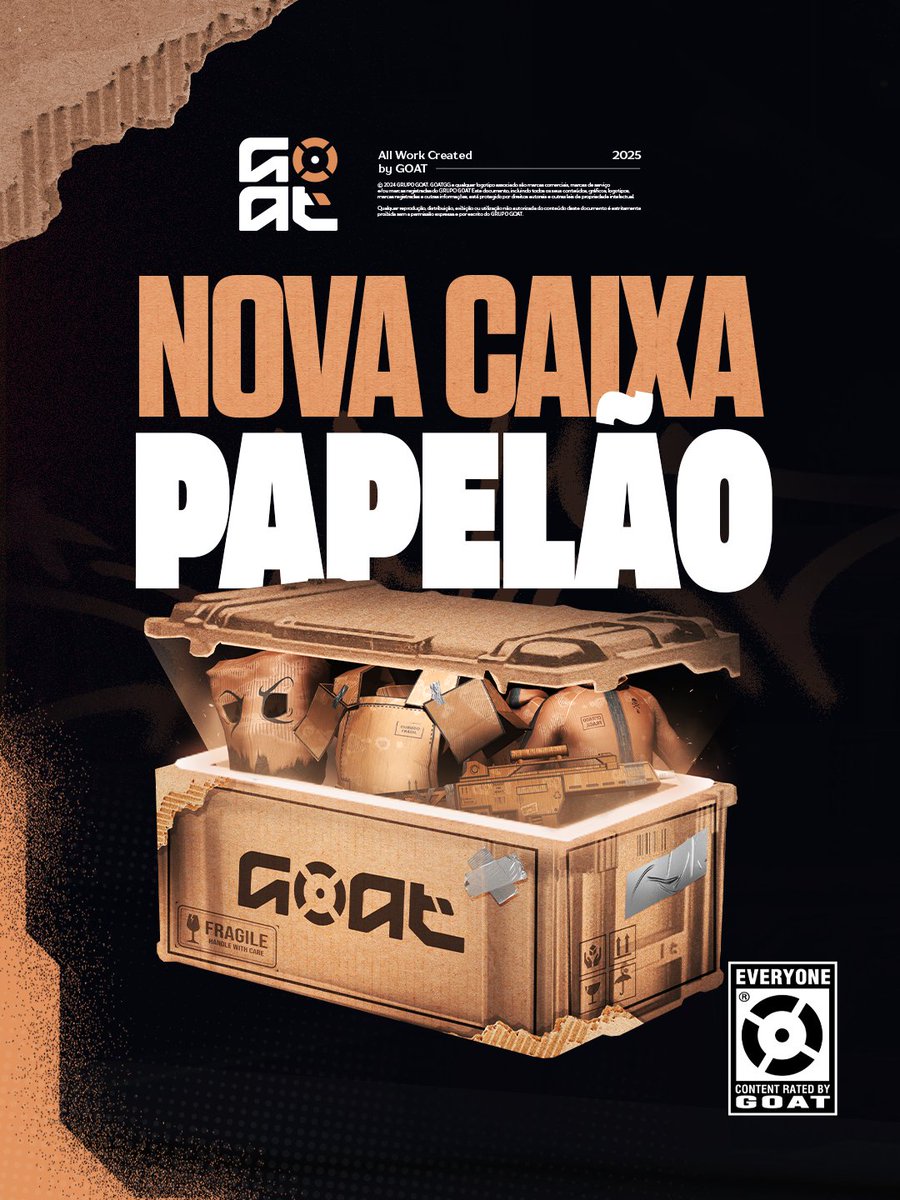 A Caixa Papelão já está disponível na loja! Corre que é por tempo limitado!