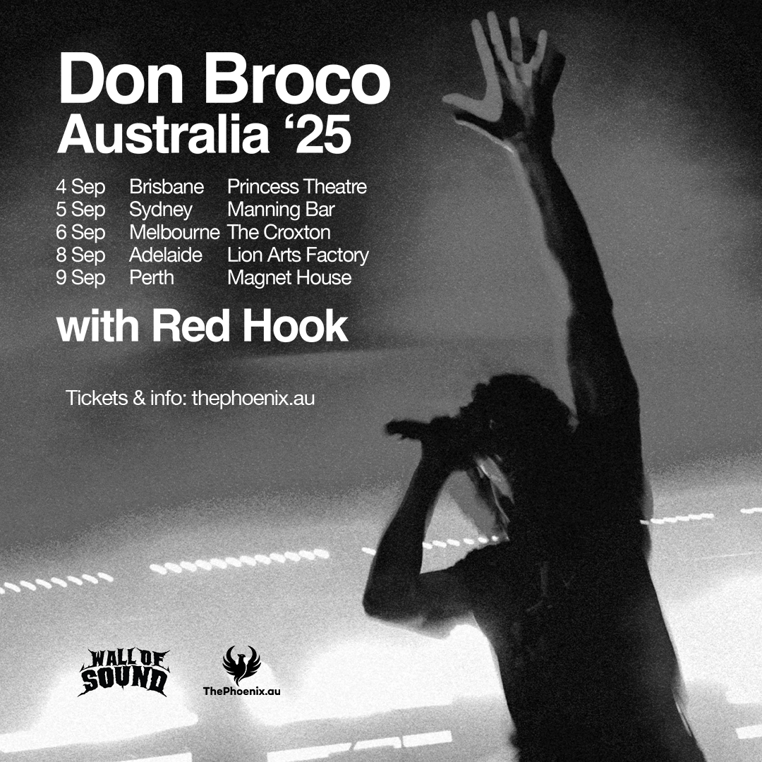 ThePhoenixDotAU's tweet image. PROMISES MADE. PROMISES KEPT!
Tour Announcement!📢 DON BROCO 📢 are coming in September! And they have put Australia at the front of their touring plans as promised. And added Adelaide &amp;amp; Perth as promised! And with ⚡️RED HOOK! EPIC! 🔥
Full details at thephoenix.au