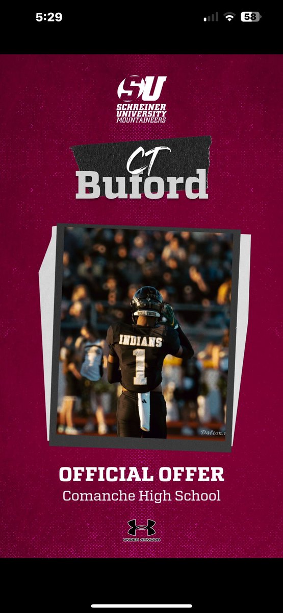 CT Buford (@ctbuford1) on Twitter photo Blessed to receive a offer from <a href="/SchreinerFB/">Schreiner Football</a> thank you <a href="/coachkeithallen/">Keith Allen</a> <a href="/CoachLeatherman/">Tim Leatherman</a> <a href="/coach_hallmark/">Shane Hallmark</a> <a href="/CoachEscobar45/">CoachEscobar🇺🇸🏈</a> <a href="/coachbval52/">Brian Valenzuela</a> <a href="/kylecanada6/">Kyle canada</a> #AGTG Blessed to receive a offer from <a href="/SchreinerFB/">Schreiner Football</a> thank you <a href="/coachkeithallen/">Keith Allen</a> <a href="/CoachLeatherman/">Tim Leatherman</a> <a href="/coach_hallmark/">Shane Hallmark</a> <a href="/CoachEscobar45/">CoachEscobar🇺🇸🏈</a> <a href="/coachbval52/">Brian Valenzuela</a> <a href="/kylecanada6/">Kyle canada</a> #AGTG