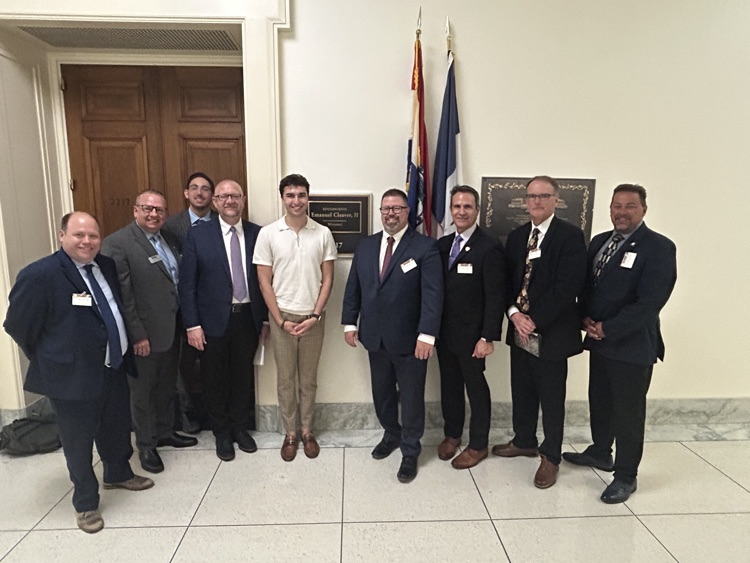 MASALeaders's tweet image. Day 2 on Capitol Hill! Our MASA delegation met with Sen. Schmitt, Rep. Cleaver’s LA Brock Boze, Rep. Onder, &amp;amp; more. We’re proud to elevate Missouri voices in D.C.—and yes, we met Congressman Onder’s dog, Bear! 🐾🇺🇸

#MASAleads #AASAAdv25 #EducationAdvocacy