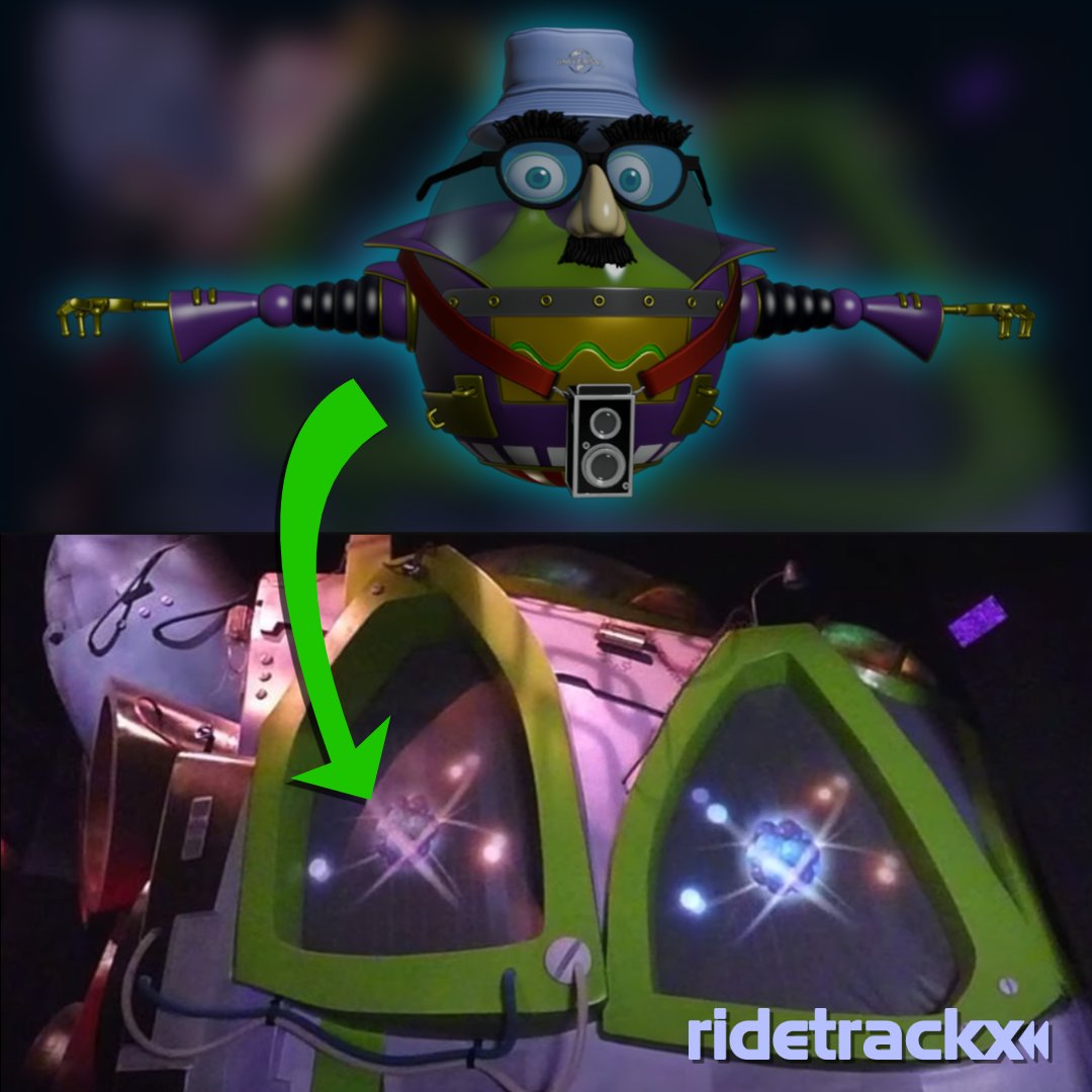 ridetrackx's tweet image. Next ride to recreate, Jimmy Neutron's Nicktoon Blast. Only "problem" I will have to completely recreate the side monitor animations in the preshow. I've got most of it done like tourist disguised Ooblar pictured here. #UniversalStudios #nickelodeon