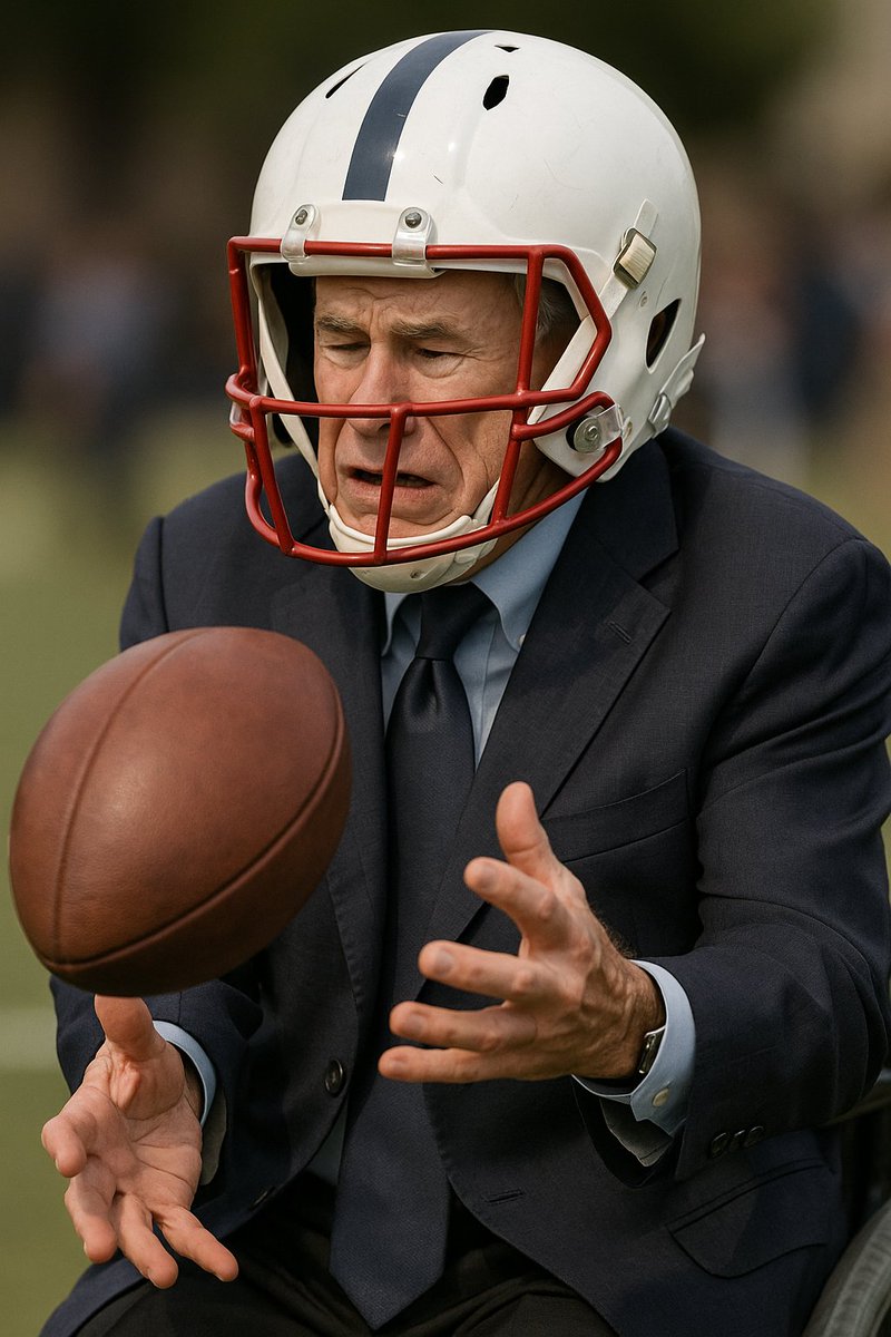 The Gov of Texas needs to stop playing with footballs and find the balls to do something constructive about the current disaster, instead of fumbling with euphemisms about his balls.