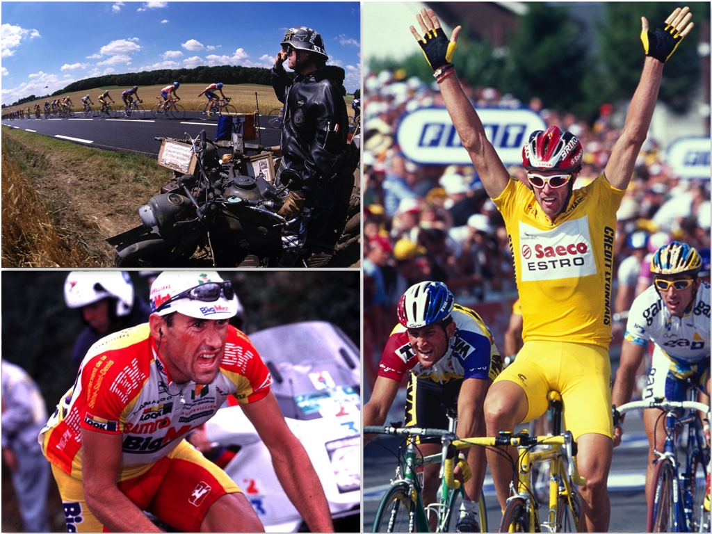 grahamwatson10's tweet image. A hilly Normandie stage coming across WWll battlefields; Vire is the birthplace of Le Tour's race-director Thierry Gouvenou, and where Mario Cipollini won in 1997 in an outrageous all-yellow costume..!