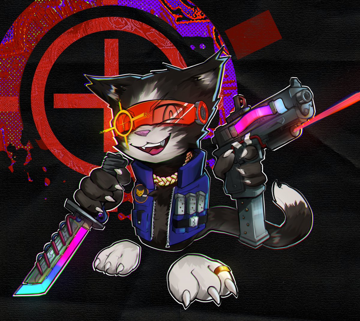 vrlaie's tweet photo. cyberpunk cat cm https://t.co/V6BMJEn4qf