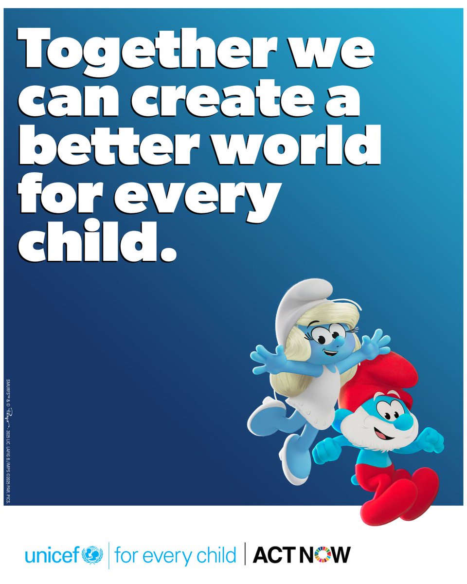 unicefphils's tweet image. Empowered children empower the world.

Parents:
💙help your child find their voice,
💙build their confidence
💙teach them about their rights

Join the #Smurfs, @‌UN and @‌UNICEF and #ActNow to create a better world #ForEveryChild.

Visit un.org/en/actnow/smur…