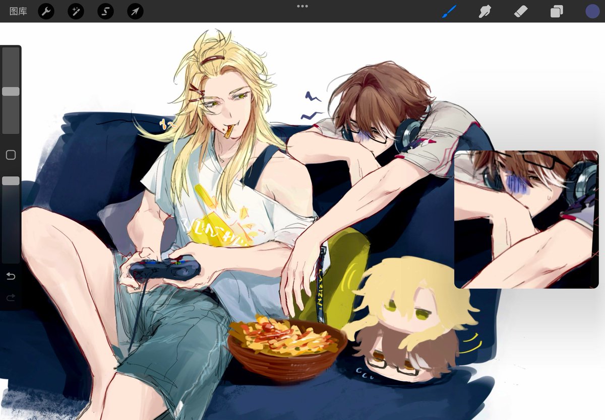 🟨“如果你来求我说不准我可以帮你做完剩下的那部分哦盟主大人:)”
“……”
工作做不完熬夜的瓦尔特
作业做麻了，不细化了（开朗
 #voidwelt