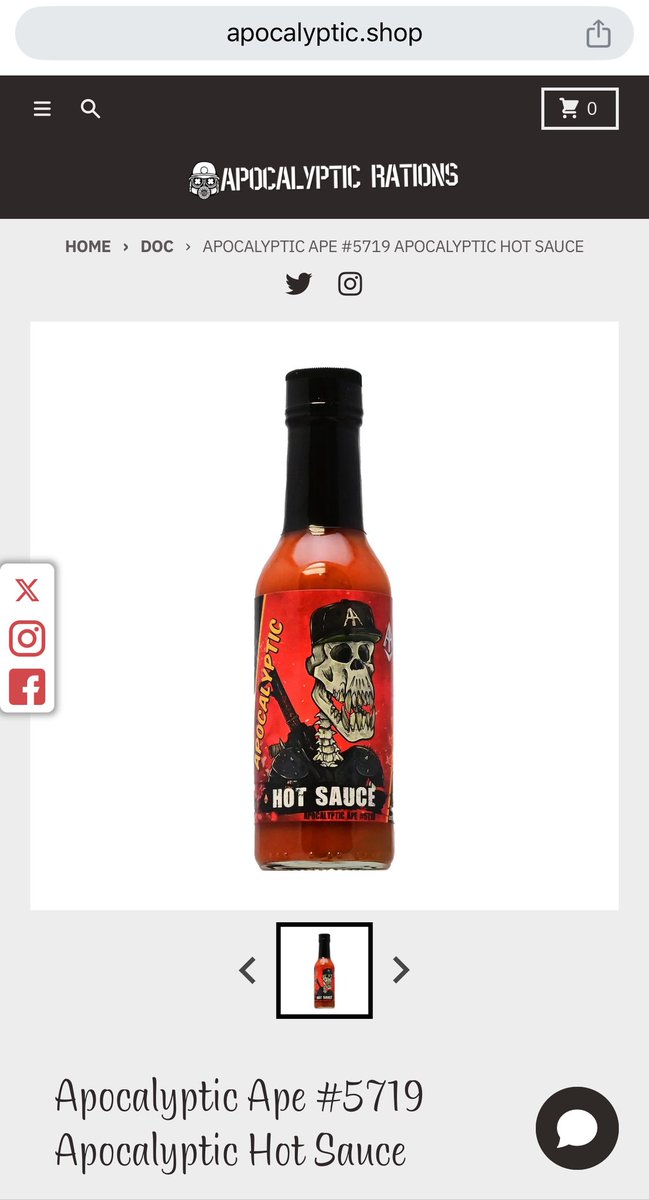 Apocalyptic Sauce is 3 for $20. It will last you a very long time. Most deadly sauce I have. 

#Sauce <a href="/apocalyptratns/">Apocalyptic Rations</a> <a href="/apocalypticapes/">Apocalyptic Apes | 🦍</a> <a href="/Fityeth/">fity.eth</a> 

apocalyptic.shop/collections/do…