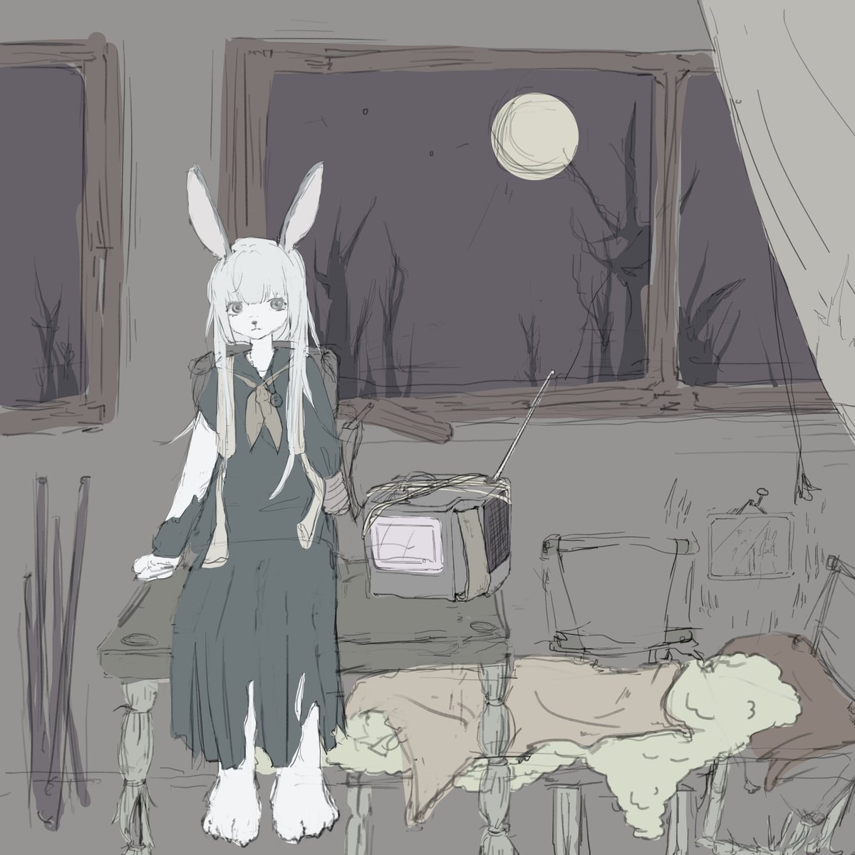 shynoolie's tweet photo. Today's done!! I did the sketch and colored it. Thanks for watching my stream. I woke up late and was 30 minutes late, Hehe..😅🥰

🌸Don’t you wonder what story she has in this drawing? She is missing someone.😢 https://t.co/3wQKX1S4jC