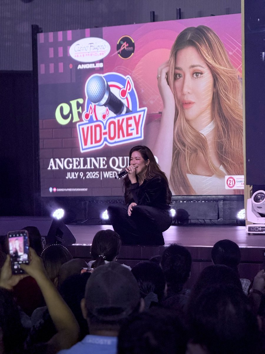 kreativdenph's tweet photo. #KDStar Angeline Quinto serenaded the crowd during last night’s Casino Filipino Angeles event! 🌟

#KD #KreativDen #AngelineQuinto https://t.co/p5RTG0GpiS