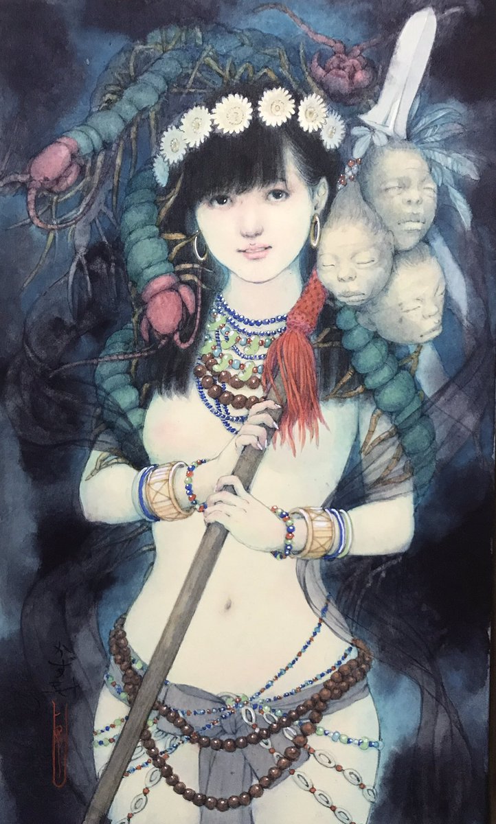本日より始まります。
幻視譚ー其の肆ー  画廊・珈琲Zaroff  
ぜひご高覧ください。
　　　　　　　　　[ 須佐之男の娘]F4変形