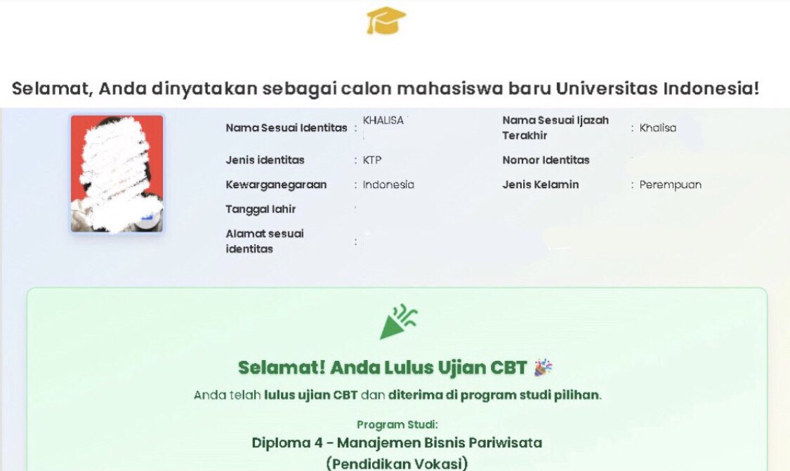 bubu_czn's tweet photo. GUYSS alhamdulillah aku lolos UI😭 aku buka pengumuman kemarin pas selesai sholat subuh, trs sebulum buka aku baca al waqiah masyaallah bisa jd bagian dari yellow jacket💛💛 https://t.co/loYpcHVRXI