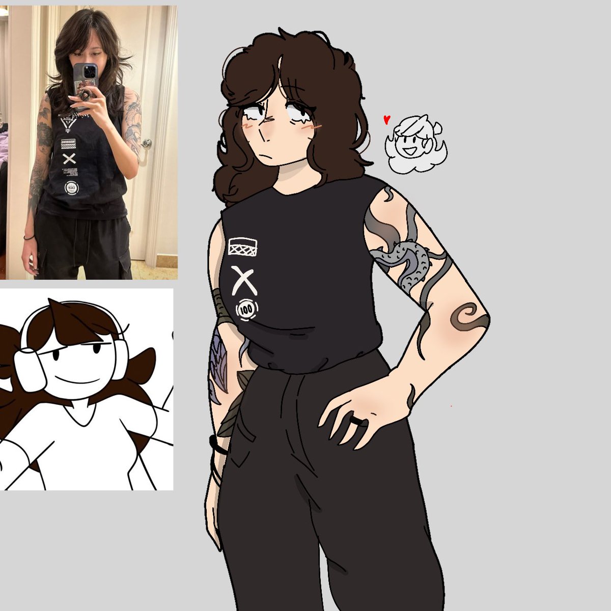 Jaiden :D 
(I just made up some things about the tattoos since I couldn't see them properly ;-;)
#jaidenart #fanart #JaidenAnimations