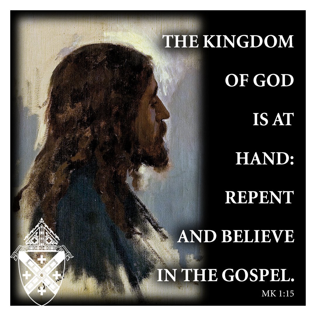 Gospel Acclamation
Mark 1:15
Alleluia, alleluia.
The kingdom of God is at hand;
repent and believe in the gospel.
Alleluia.