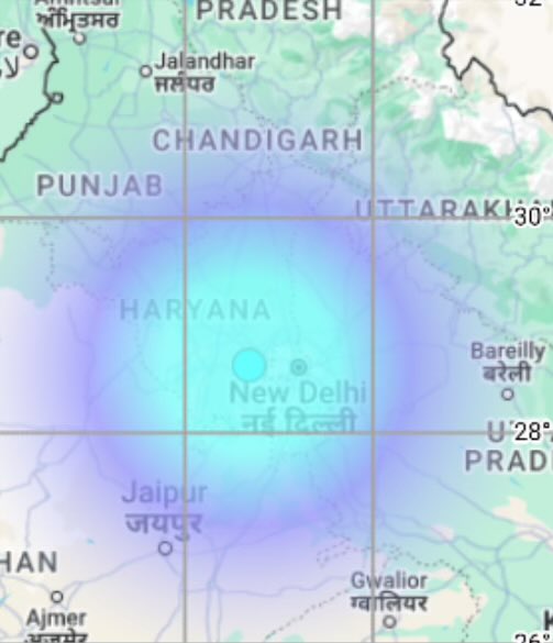 Earthquake Preliminary!
•Magnitude: 4.4
•Depth: 10km
•Epicentre: #Jhajjar
•Time: 9:04:50
•Lat: 23.68°N
•Long: 76.68°E
#Earthquake