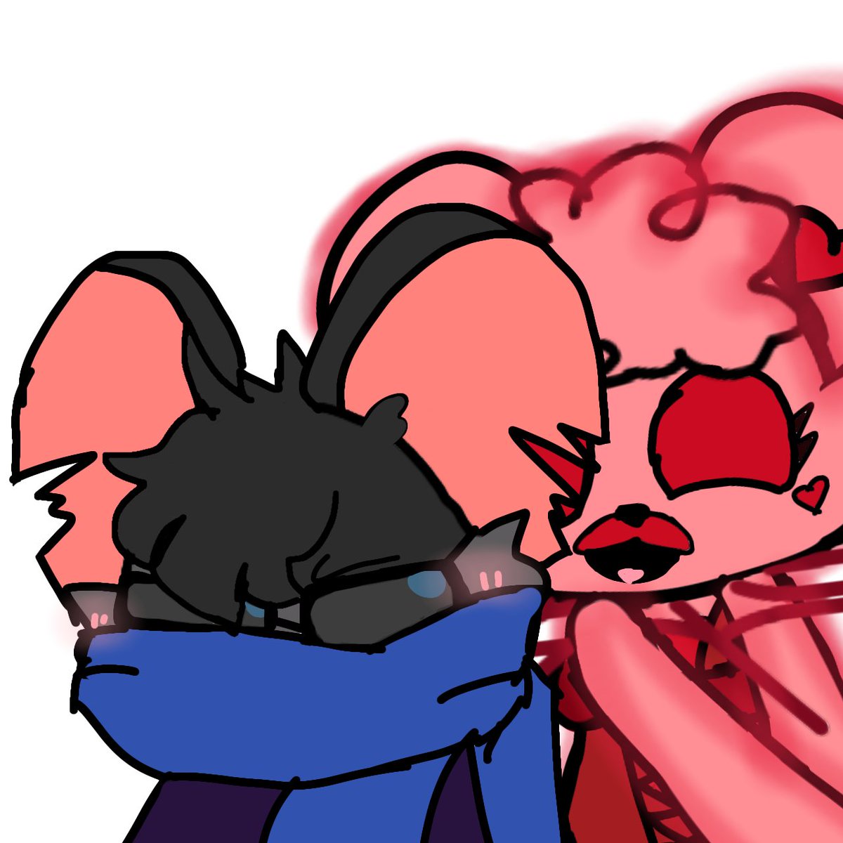 Draw my favorite ship in <a href="/sctig1234/">smilingcrittersthingig</a> au (hope you don't mind to) 
#NightmareCritters (?)#SmilingCritters (?) 
#Bobbybearhug #Touille (?)