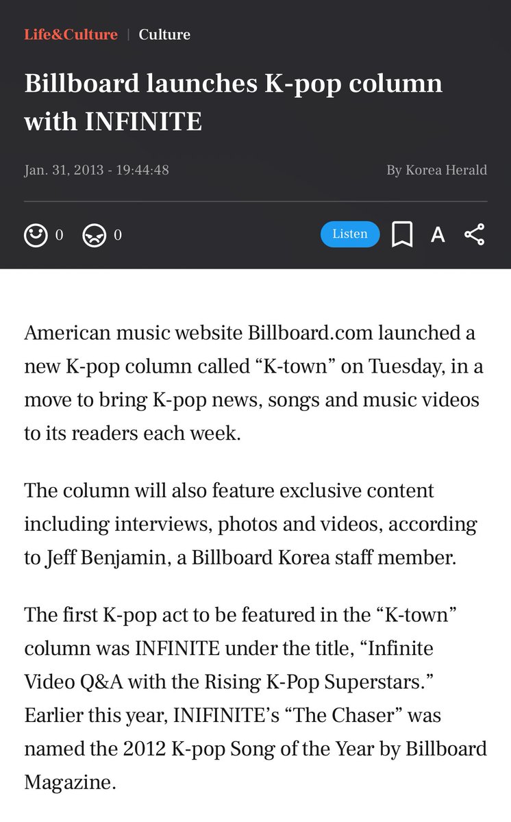solaceifnt's tweet photo. when billboard LOVED infinite so much so that they decided to launch a new and special kpop column (k-town) and infinite topped the charts again with last romeo 😼

(yes i just needed a reason to yap about last romeo again) https://t.co/bzGozXi9YW