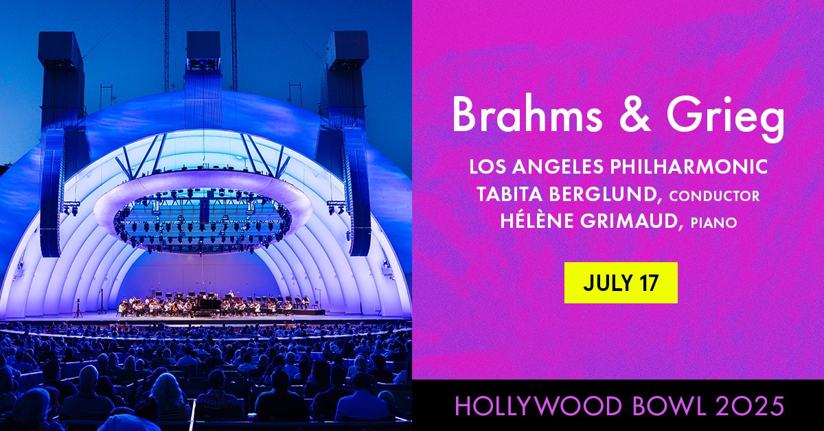 HollywoodBowl's tweet image. Tabita Berglund is one of today's most exciting and in-demand young conductors—and she's making her @LAPhil debut at the Bowl on July 17. See the Norwegian rising star leading the orchestra in works by Grieg and Brahms alongside pianist Hélène Grimaud.
Get to know Berglund and…