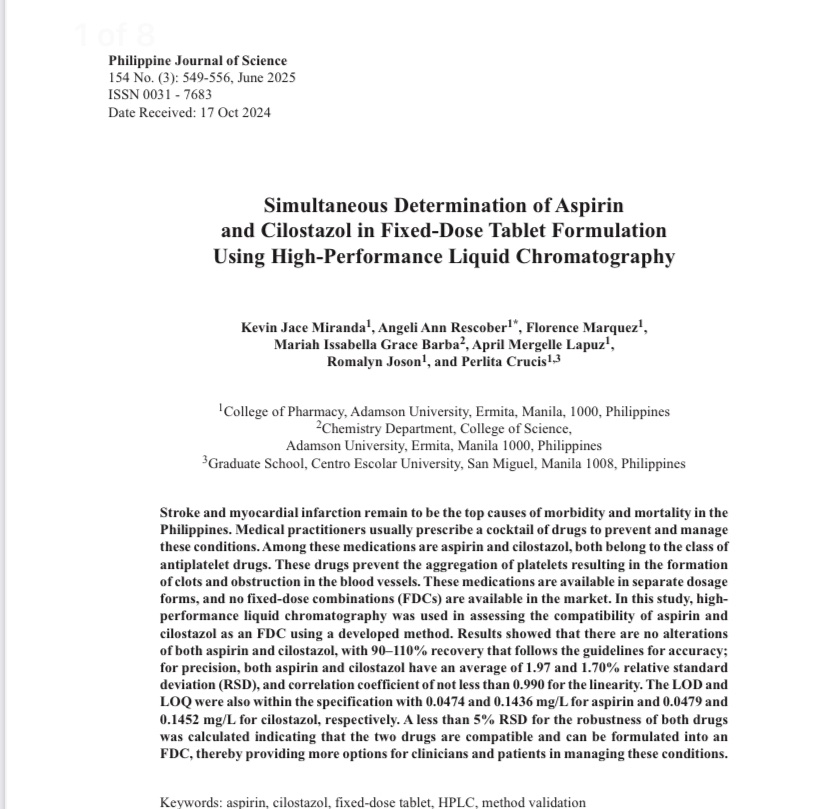 MasterKeviiin's tweet photo. Another paper on method development and compatibility studies on pharmaceuticals https://t.co/eKJ8aZrxhm