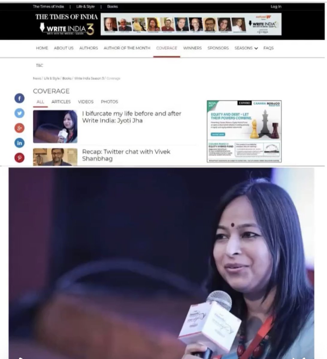 Imjyoti5's tweet photo. Proud, Cherished, and Defining moments!
From @TimesLitFestDel Diaries!
@timesofindia #WriteIndia Season 3
@VinitaNangia #TOIBooks #UpamanyuChatterjee https://t.co/I7LoIfxTjH