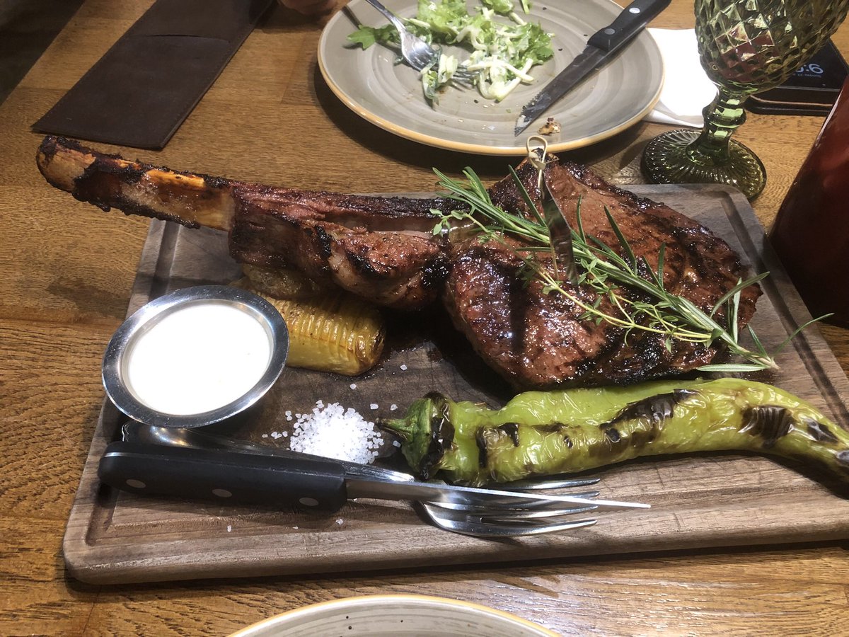 Now this is what I call a steak. Eating out in Armenia is sic
