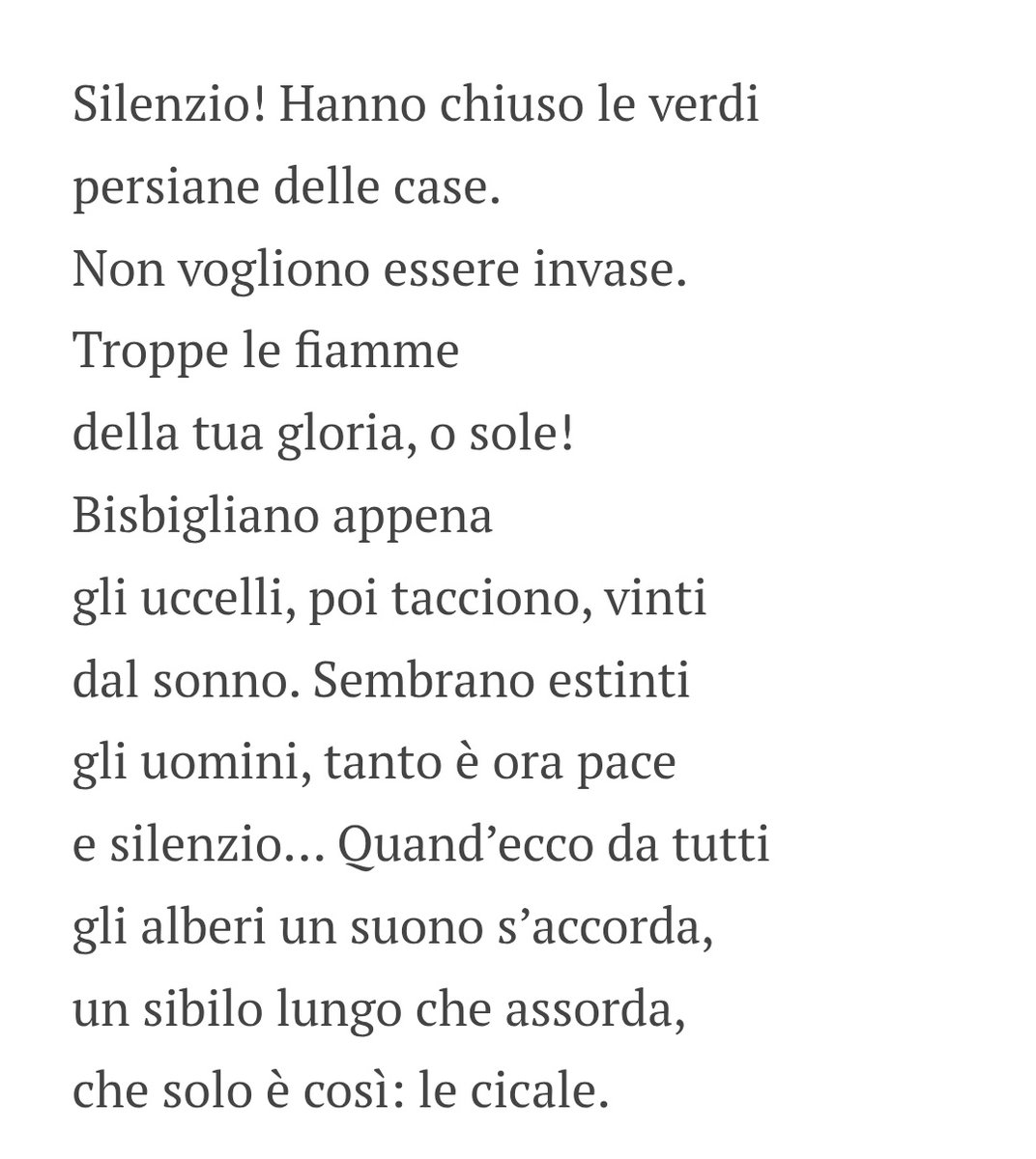 Buongiorno a tutti 🌹"Meriggio d'estate" di Umberto Saba