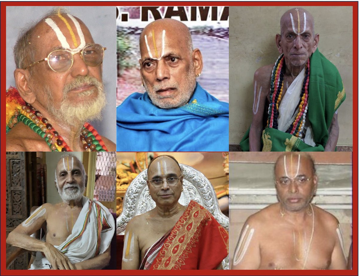 On this #GuruPurnima day, I will like to pay my namaskarams to the galaxy of acharyas under whom I have learnt scriptures (rather, they were benevolent to bestow the essence of these scriptures on me)!

*HH 45th Acharya of Sri Ahobila Muth - Learnt Thirumangai Azhwar's