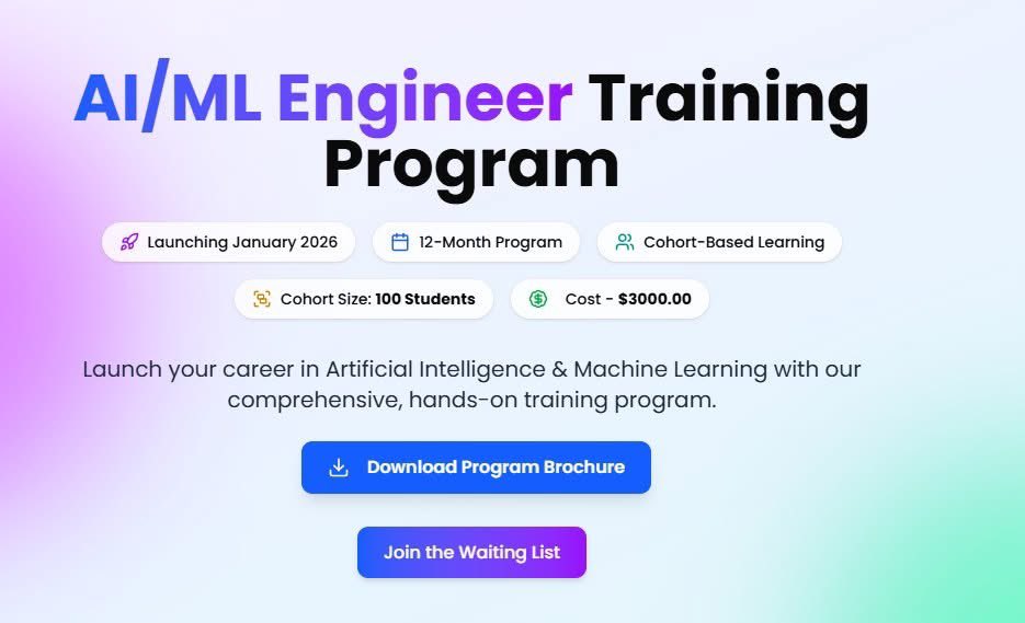 KenteCodeAI's tweet image. We have released the KenteCode AI/ML brochure and it's now available for download on our website. Join the waiting list to get the latest update from the program @ kentecode.ai/academy.