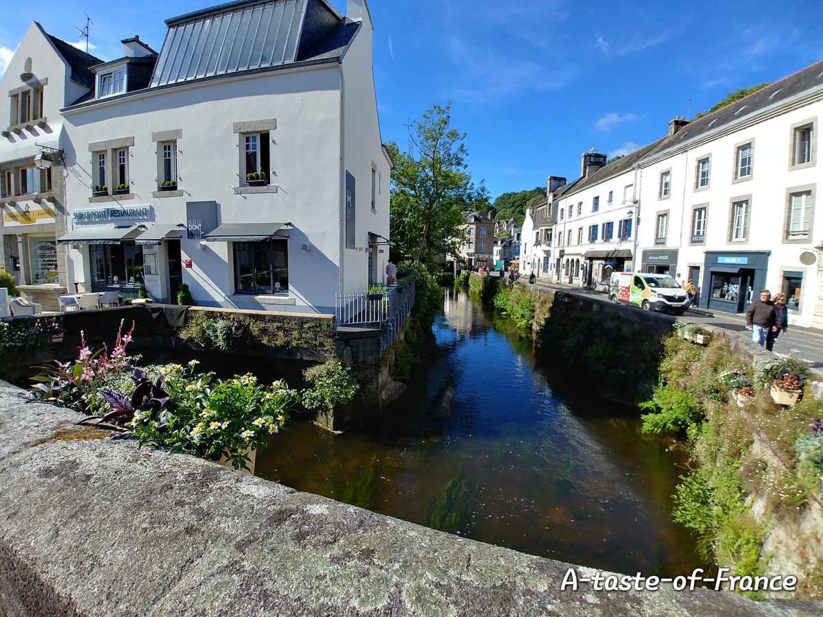 france_images's tweet photo. A street in the picturesque town of Pont Aven in #Brittany 

 France 🇨🇵 travel photo https://t.co/IU6zYOti62
