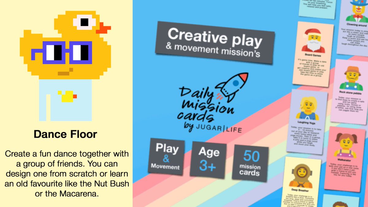 Same Circle Time routine every day? Kids disengage.

Try this: Start the day with a co-created class dance. Simple, silly, connected.

💃 Shared joy = stronger belonging

More ideas inside the Creative Play Mission Cards: the-school-of-play-website.webflow.io/online-store