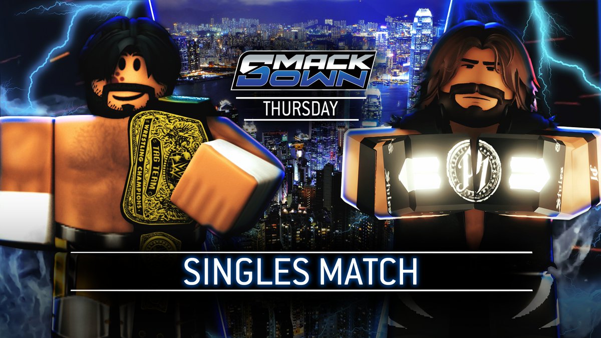 _WWERoblox's tweet image. Thursday Night! / #Smackdown 

@m1ckmav takes on @rememberingmsfl / Semi-Finals (KOTR)
-
@SCStylesOrg looks to send a statement ahead of his big match this Sunday as he takes on @StemRW 
-
@Natakaaaaaa VS @ballotinyourbox VS @soulpg3 
-
@fallenglxry goes against @xR3AP / IC #N1C