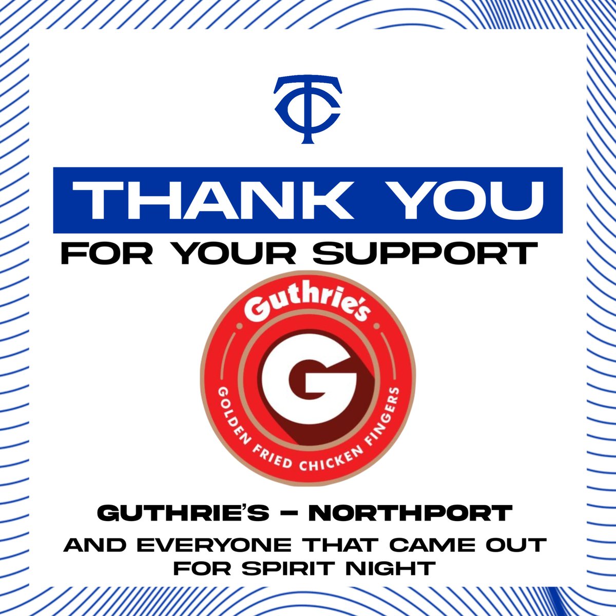 #ThankYou to Guthrie’s and everyone that came out for #SpiritNight to show their support for County High Football 🏈…. #GoWildcats #PTR