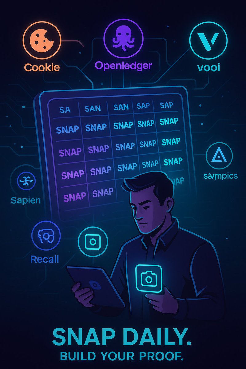RoninW17168's tweet photo. Success in Web3 isn't luck—it’s consistency.
Daily snaps > empty hype.
📸 Snap across the real builders:
@cookiedotfun | @OpenledgerHQ | @vooi_io
@elympics_ai | @JoinSapien | @recallnet
Each snap trains, proves, earns.
Are you showing up? 🐙 #gSnap #Web3Builders https://t.co/YTxeTVC2G9