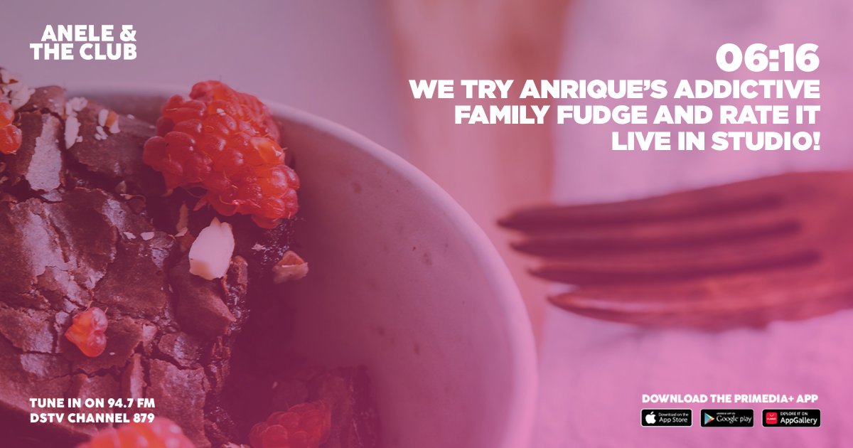 Think your family recipe is the best? Share it &amp; see if it can be a business! Today: Anrique's fudge. Is it that good? 🍫 Send voice notes to 084 00 00 947 or call 011 88 38 947! #AneleAndTheClubOn947