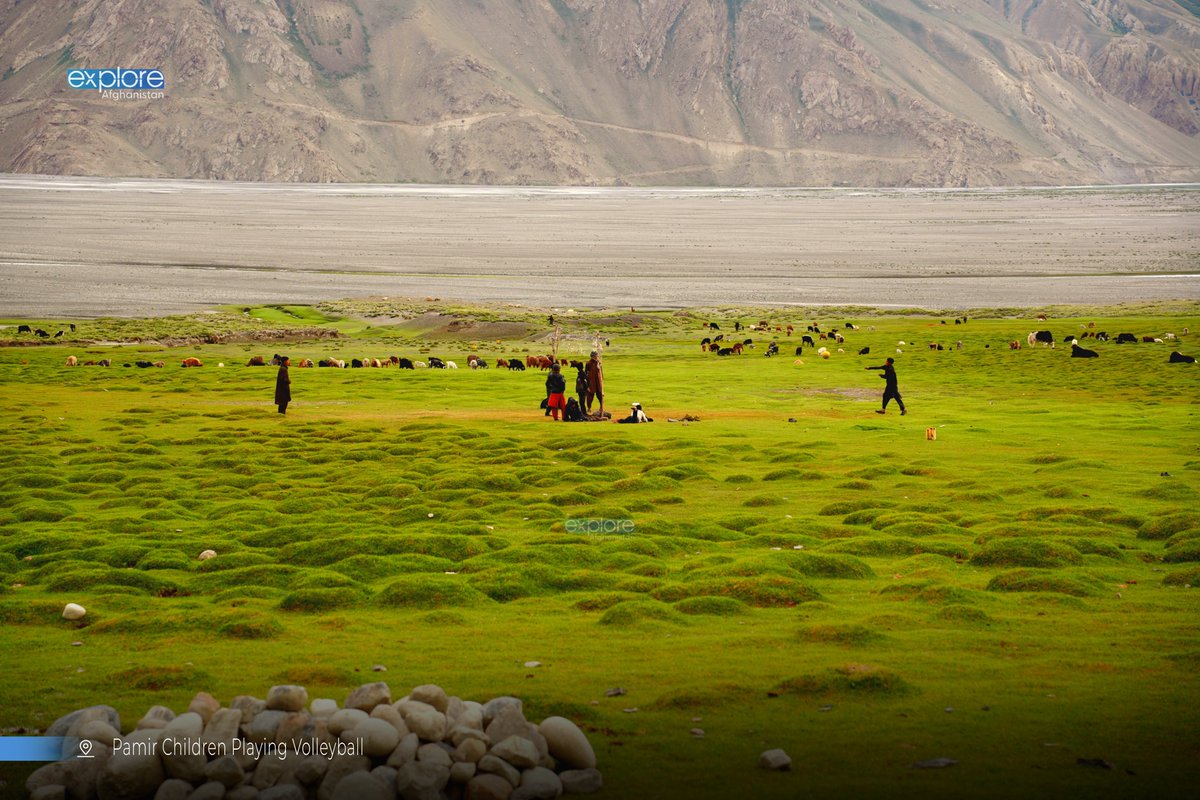 explore_af's tweet photo. In the heart of the Pamirs, joy takes flight—children play volleyball under the wide open sky.
#ExploreAfghanistan #PamirMagic https://t.co/MPHpVkuPmx