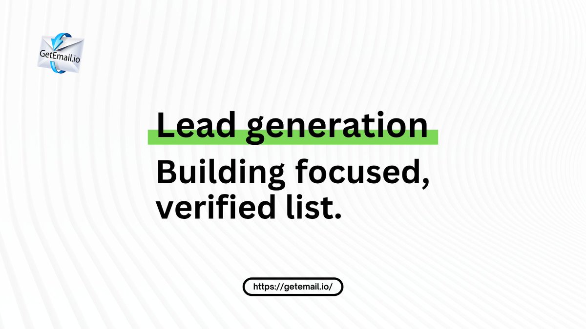 getemail_io's tweet photo. Lead generation doesn't mean buying 5000 random emails.

It means building focused, verified list of even 50 people who actually need what you're offering.

That's what we help you do!

#findemail #getemail https://t.co/KTiPSwK09M