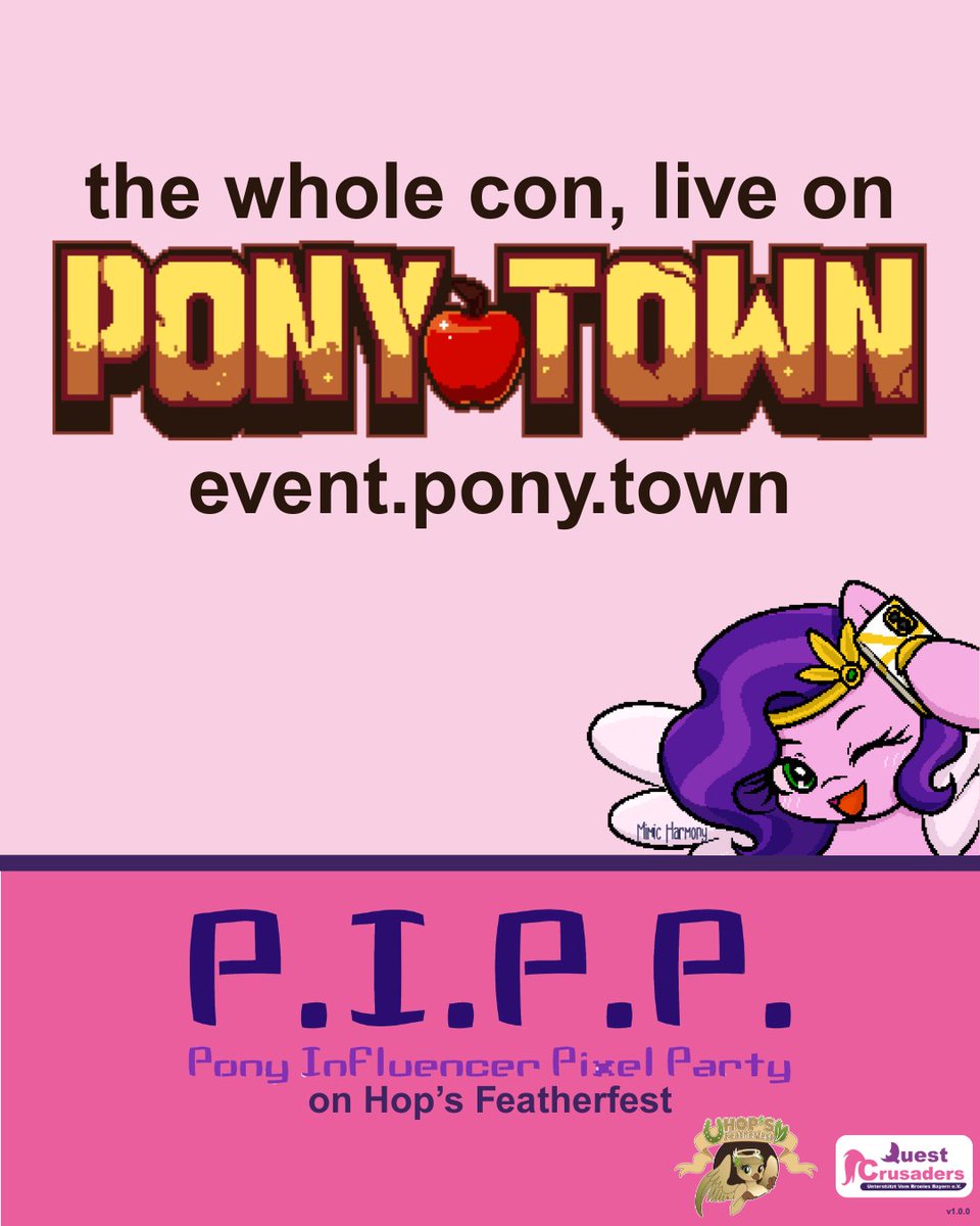 Quest Crusaders (@quest_crusaders) on Twitter photo <a href="/HopsFeatherfest/">Hop's Featherfest</a> and PIPP – Live on event.pony.town
#brony #mylittlepony #meetup #convention #MLP #Wien #PonyTown <a href="/HopsFeatherfest/">Hop's Featherfest</a> and PIPP – Live on event.pony.town
#brony #mylittlepony #meetup #convention #MLP #Wien #PonyTown