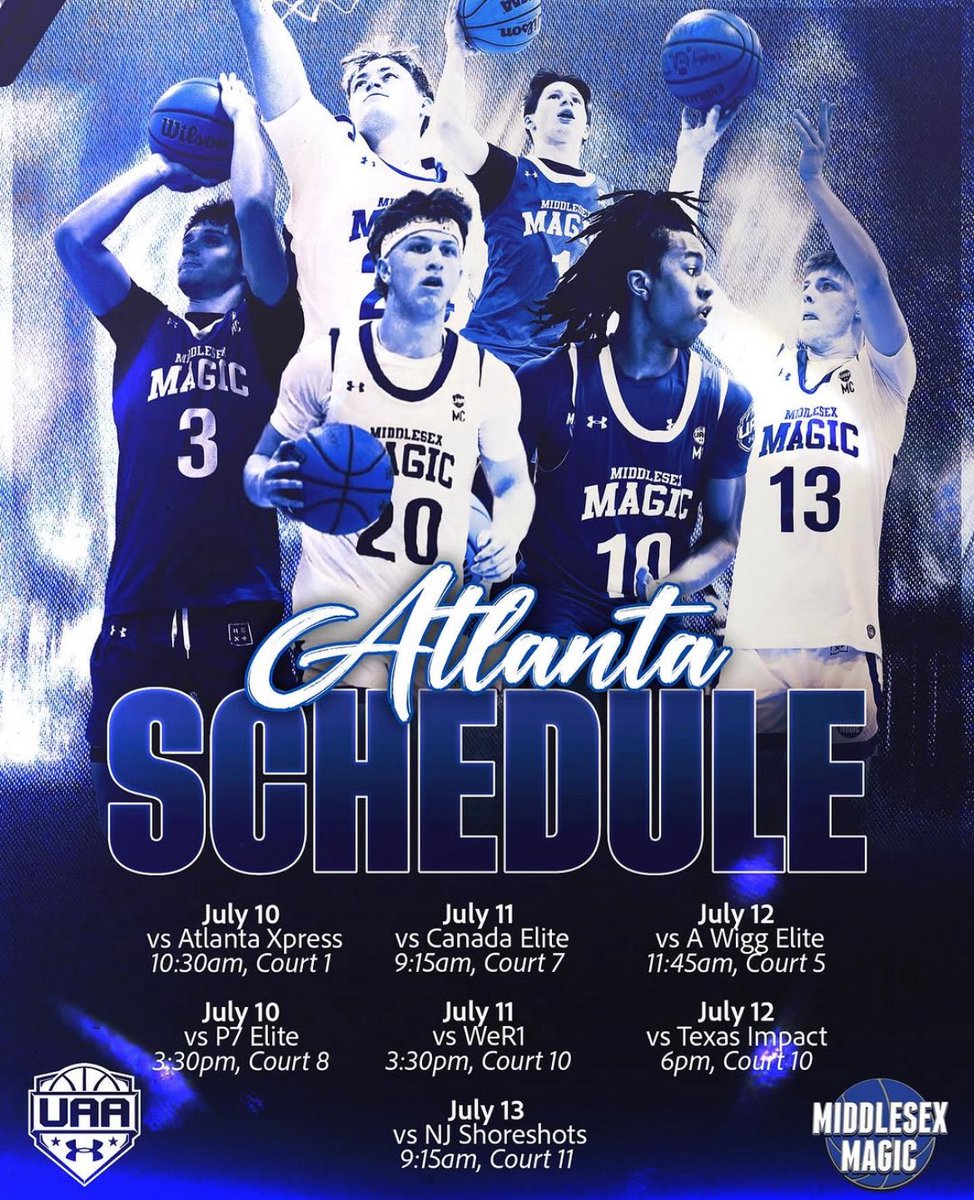 Schedule for UAA Session 3! <a href="/UANextBHoops/">Boys UAA</a> <a href="/MiddlesexMagic/">Middlesex Magic</a>