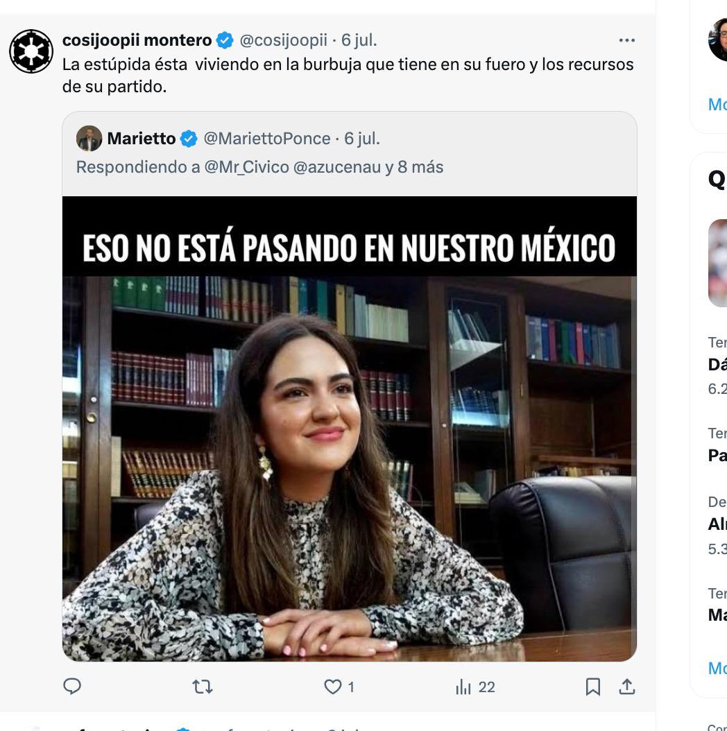 Carlos Sánchez (@carlossanchezmx) on Twitter photo Además de plantar árboles en $125,000 baros, también planta tremendos tuitazos con violencia política en razón de género el <a href="/cosijoopii/">cosijoopii montero</a> Además de plantar árboles en $125,000 baros, también planta tremendos tuitazos con violencia política en razón de género el <a href="/cosijoopii/">cosijoopii montero</a>