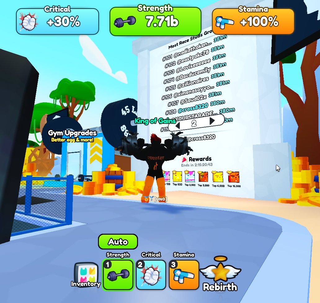 Finally got my rainbow sometime last night and started lifting today. Made some nice jumps up the leaderboard.