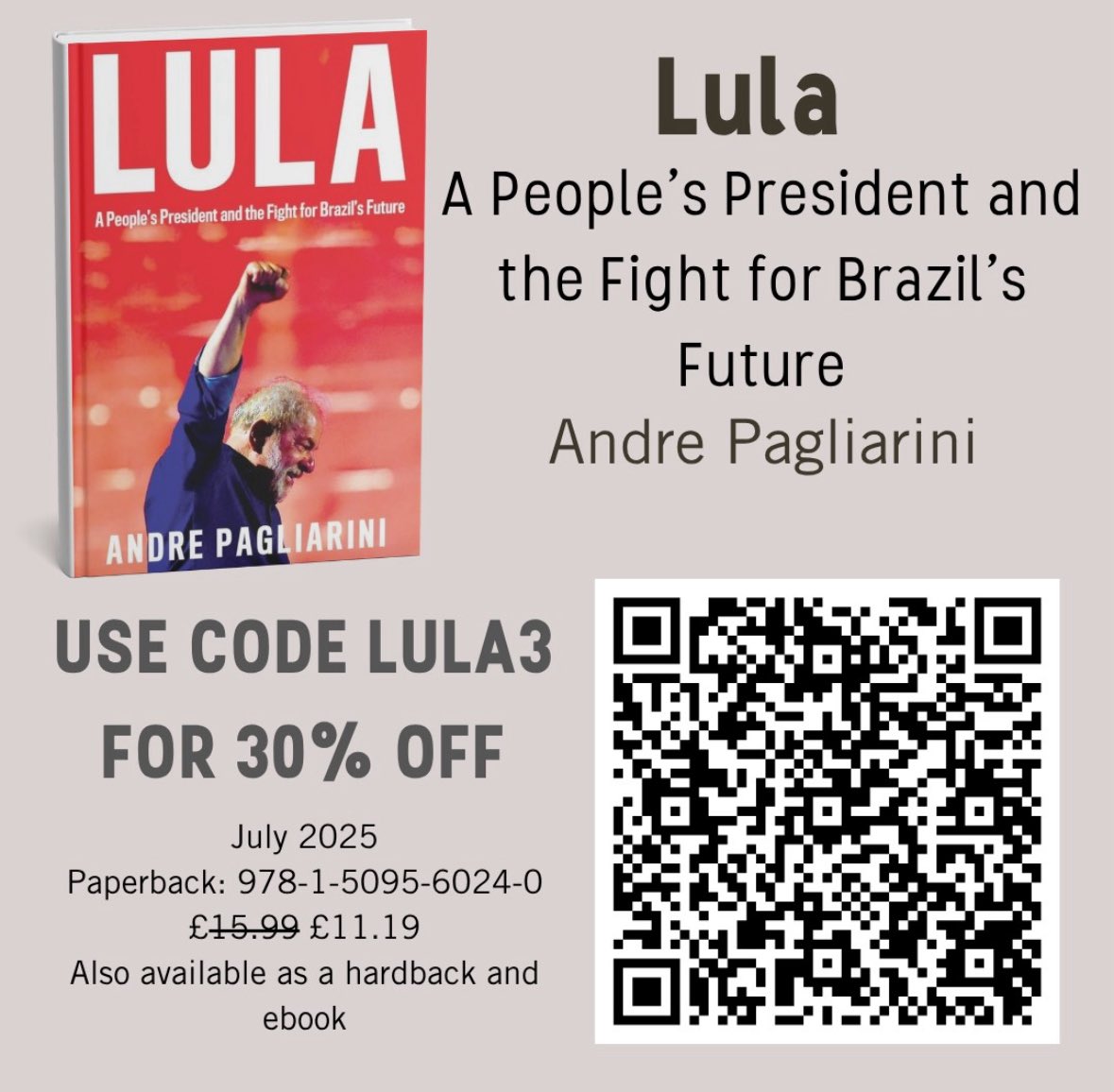 apagliar's tweet image. Interested in Lula and how we got to this point in Brazil-US relations? Do I have the book for you…