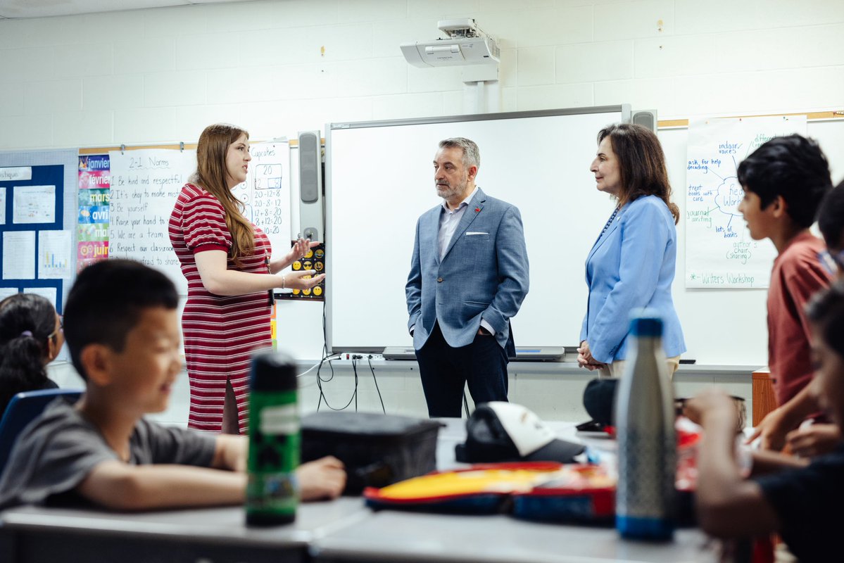 PaulCalandra's tweet image. Learning doesn’t stop over the summer. Today I visited John William Boich Public School in Burlington, where students are building literacy and math skills. Programs like these show what’s possible when resources go where they’re needed most: directly to the classroom.