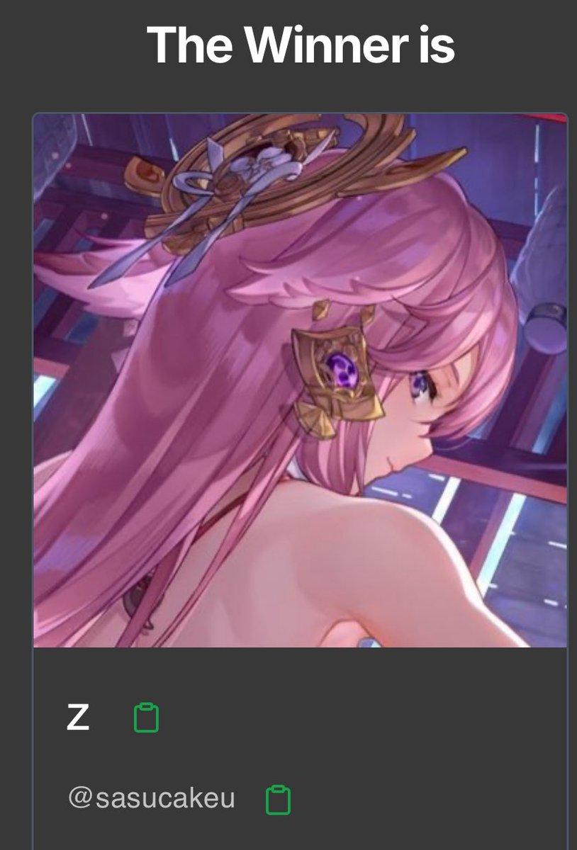 Congrats <a href="/sasucakeu/">z</a> 🥰 pls dm me to claim