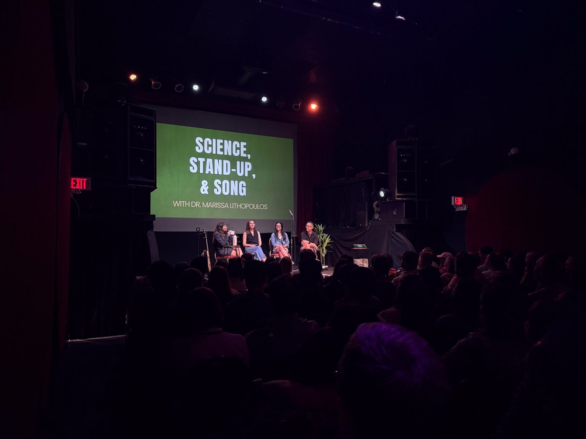 Still smiling after attending Science, Stand-Up &amp; Song's sold out show, presented by Dr. <a href="/MLithopoulos/">Dr. Marissa Lithopoulos</a>! 🧪🎤🎶

It was the perfect mix of brains and fun! We can’t wait for the next one 🤓 

#SciComm