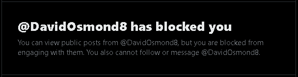 Osmond blocked me, so that ends my campaign of critiquing his ridiculous activism.

However in the interests of public service, please feel free to copy and paste the response below, or anything similar, to every one of his weekly examples of silliness... 🤣