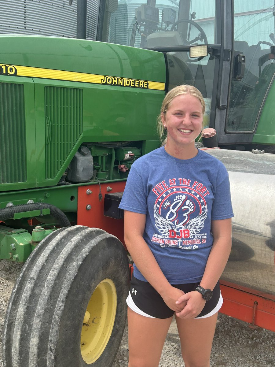 Stopped by to see Katelyn this afternoon and see the garden she has been caring for this summer. She is also very involved with the family’s swine operation and assists with seasonal field work. Of all her tasks she most enjoys processing piglets and operating equipment.