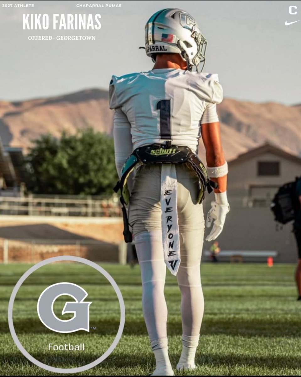 Jason Payne (@coach_jpayne) on Twitter photo Congrats <a href="/FarinasAka1/">Michael “Kiko” Farinas jr</a> on your offer to Georgetown University! #PumaPRIDE <a href="/Coach_Ramer/">Coach Ramer</a> <a href="/chaparralpumafb/">Chaparral Puma Football</a> <a href="/CoachDeeWR/">D’Vonte McKneely</a> <a href="/CoachRexRhino/">Michael Fuller</a> <a href="/GregBiggins/">Greg Biggins</a> <a href="/PGregorian/">Paul Gregorian</a> Congrats <a href="/FarinasAka1/">Michael “Kiko” Farinas jr</a> on your offer to Georgetown University! #PumaPRIDE <a href="/Coach_Ramer/">Coach Ramer</a> <a href="/chaparralpumafb/">Chaparral Puma Football</a> <a href="/CoachDeeWR/">D’Vonte McKneely</a> <a href="/CoachRexRhino/">Michael Fuller</a> <a href="/GregBiggins/">Greg Biggins</a> <a href="/PGregorian/">Paul Gregorian</a>
