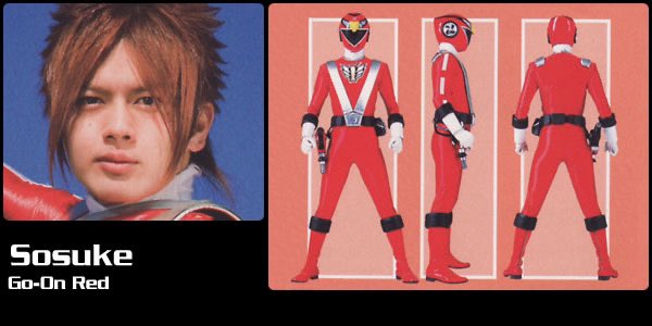Goku3Xeno's tweet image. Sosuke : Go-On Red 
Team: Engine Sentai Go-Onger (2008)

#sosuke #goOnRed #supersentai #goOnger