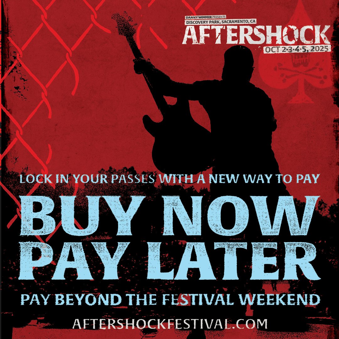 AFTERSHOCKSAC's tweet image. The lineup’s set. Your crew’s ready. Now there’s a way to pay that works for you.

Buy now, pay later—Aftershock 2025 won’t wait

🎟️ on.aftershockfestival.com/trk/FevoX