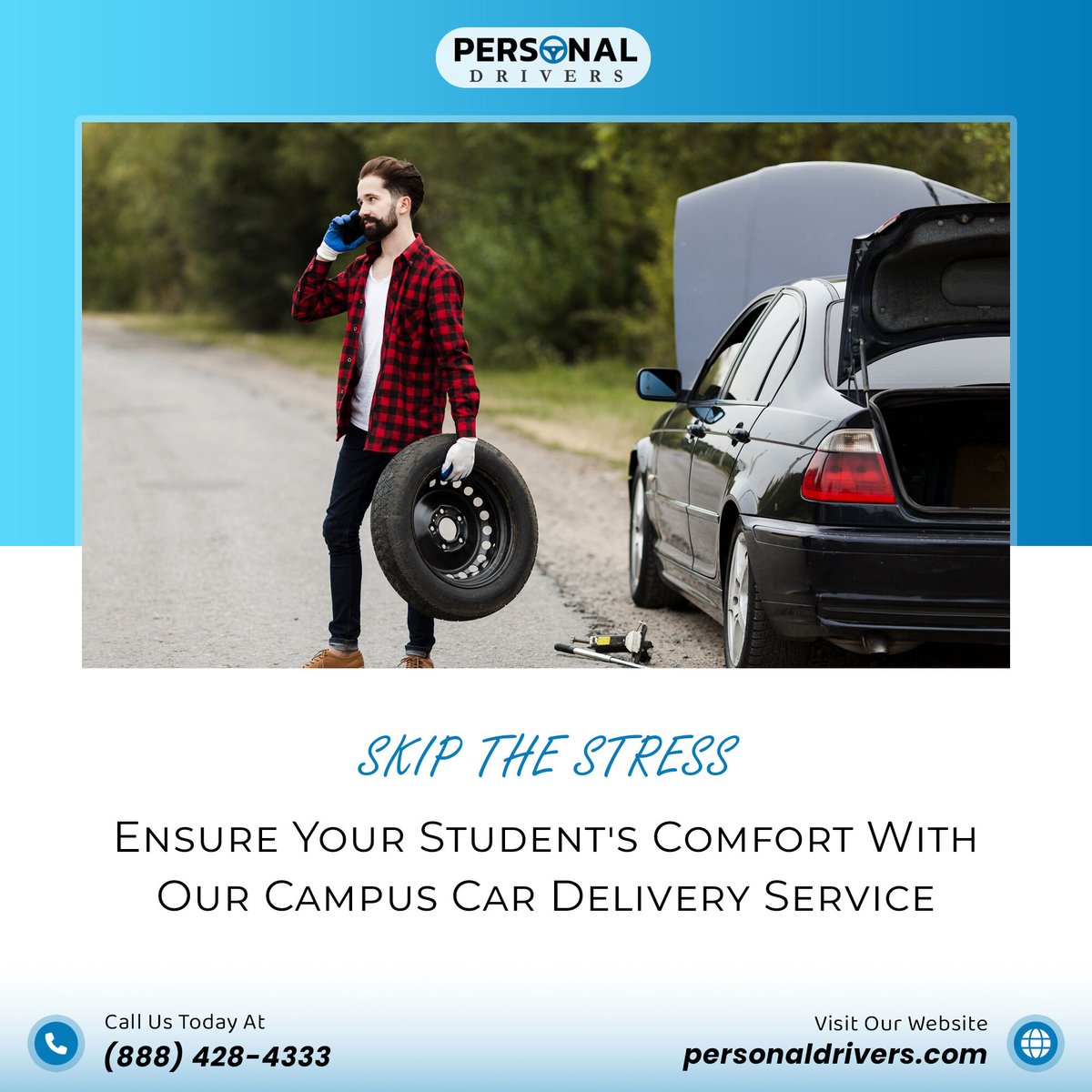 personaldriverz's tweet image. 🚗 Stressful campus moves? Not anymore! Our expert Campus #CarDelivery Service ensures your vehicle gets to you stress-free. Whether it's #CarRelocation or just making sure your ride is ready when you are, we've got you covered.  
📞 Call us today at (888) 428-4333  
🌐 To get a