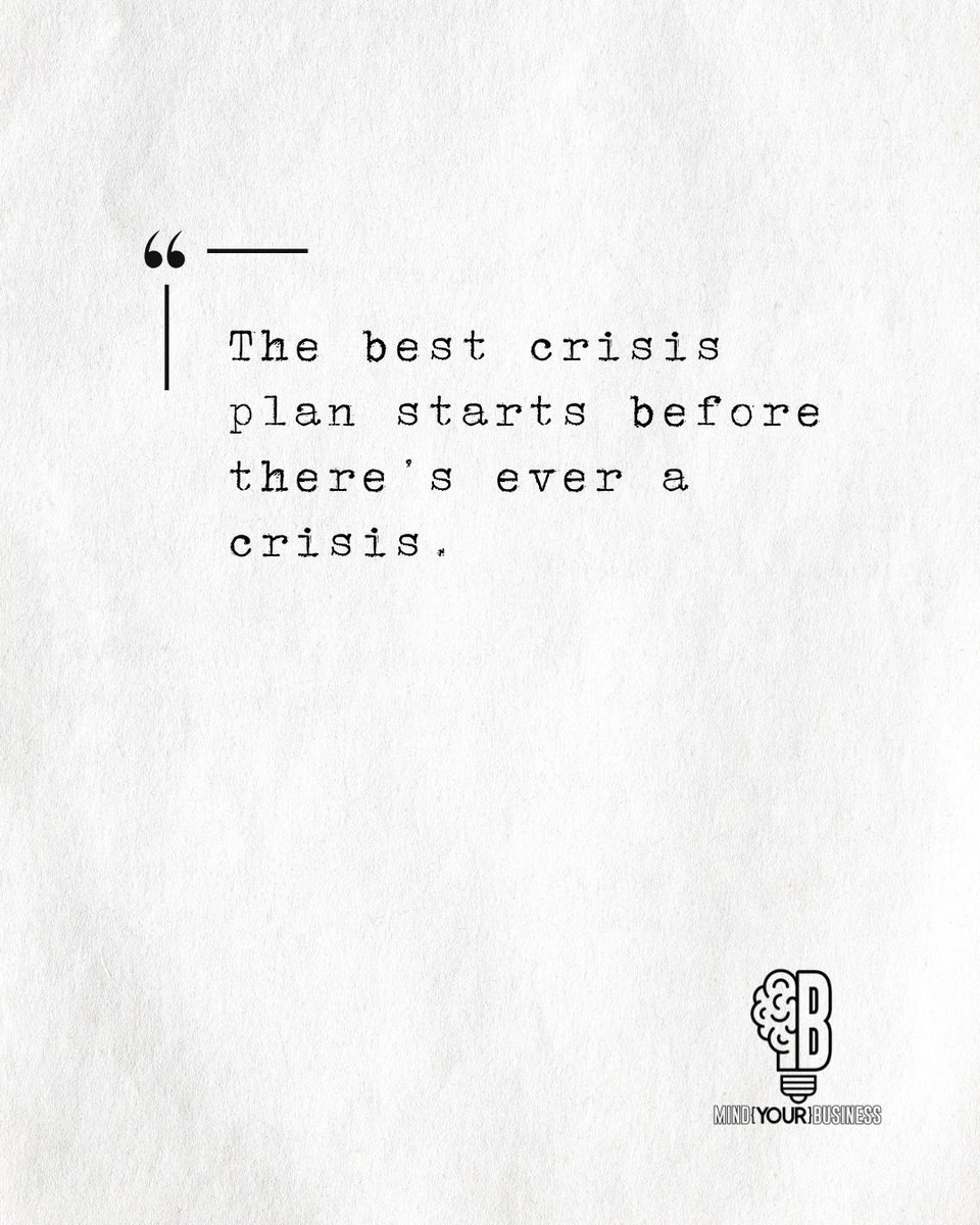 m_y_b_podcast's tweet photo. Don’t wait for the storm to build your shelter. Prepare your team, your message, and your mindset before you ever need them.

#CrisisPreparedness #ProactiveLeadership #PlanAhead #ReputationManagement #LeadershipMatters https://t.co/3sj69Wudtj